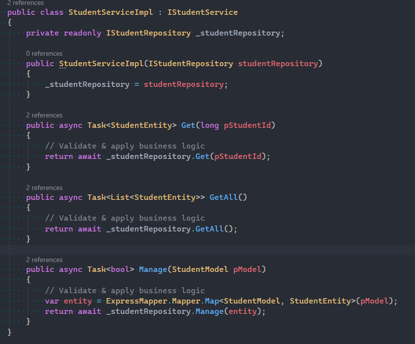 ASP.NET Project Structure